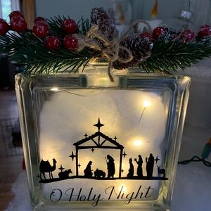 Light up glass block